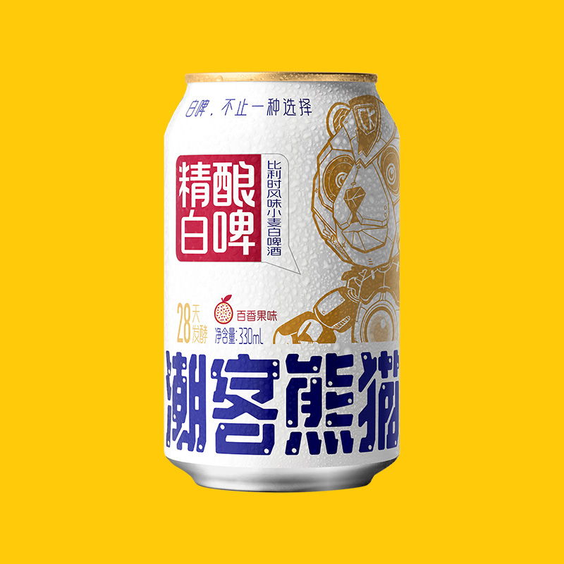 潮客熊猫精酿白啤330ML-百香果味