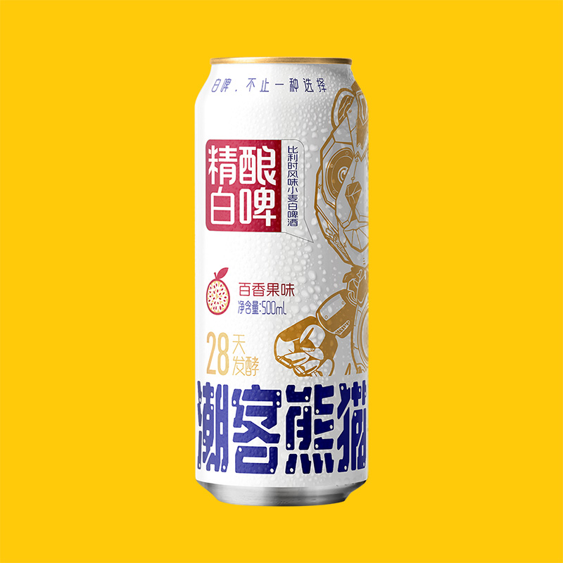 潮客熊猫精酿白啤500ML-百香果味