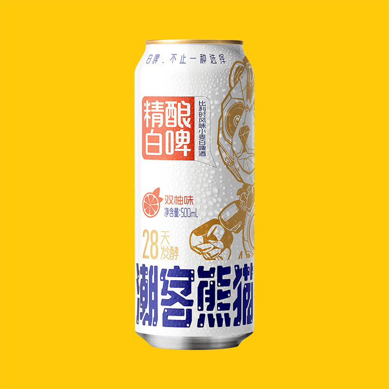 潮客熊猫精酿白啤500ML-双柚味